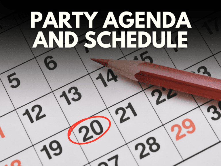 party agenda and schedule featured