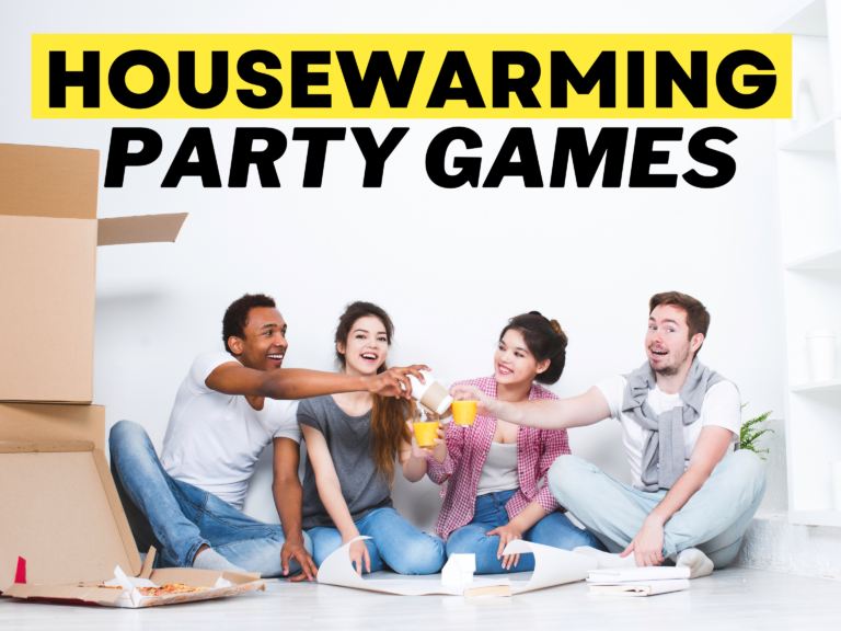 header text: housewarming party games